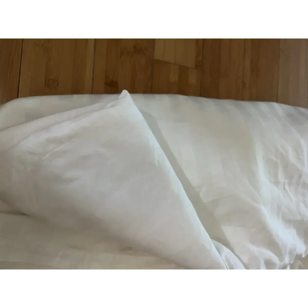 Charter Club Luxury 100% Pima Cotton Beige Duvet Cover Queen Denmark Stripes